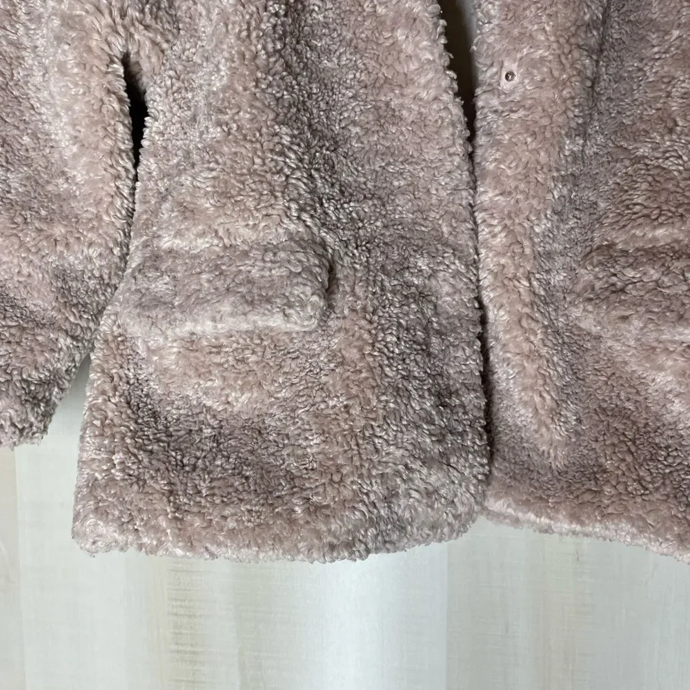 ZARA baby light pink‎ mauve sherpa coat, 3-4 years